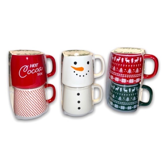 Target Kitchen Target Bp 222 Christmas Stacking Mugs Complete Set
